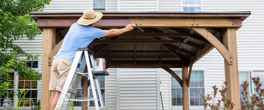 Gazebo staining