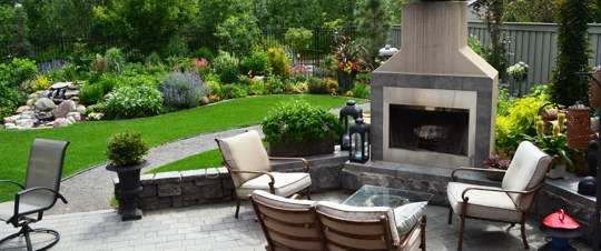 outdoor entertainment area