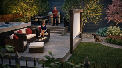 Full landscape including carpentry Photo